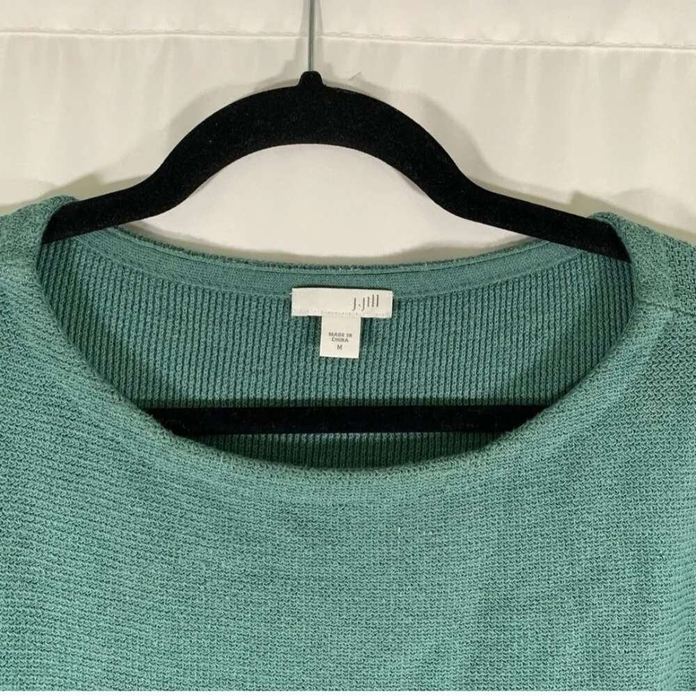 J. Jill Sea Green Round Neck Sweater Sz M EUC - Picture 3 of 9